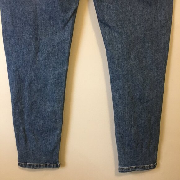 B.S. Jeans Blue Denim Ankle Jeans With Rhinestones + Pearls - Picture 8 of 16